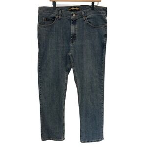 Lee Regular Fit Straight Leg Men's Jeans Blue Denim Comfort 38x32